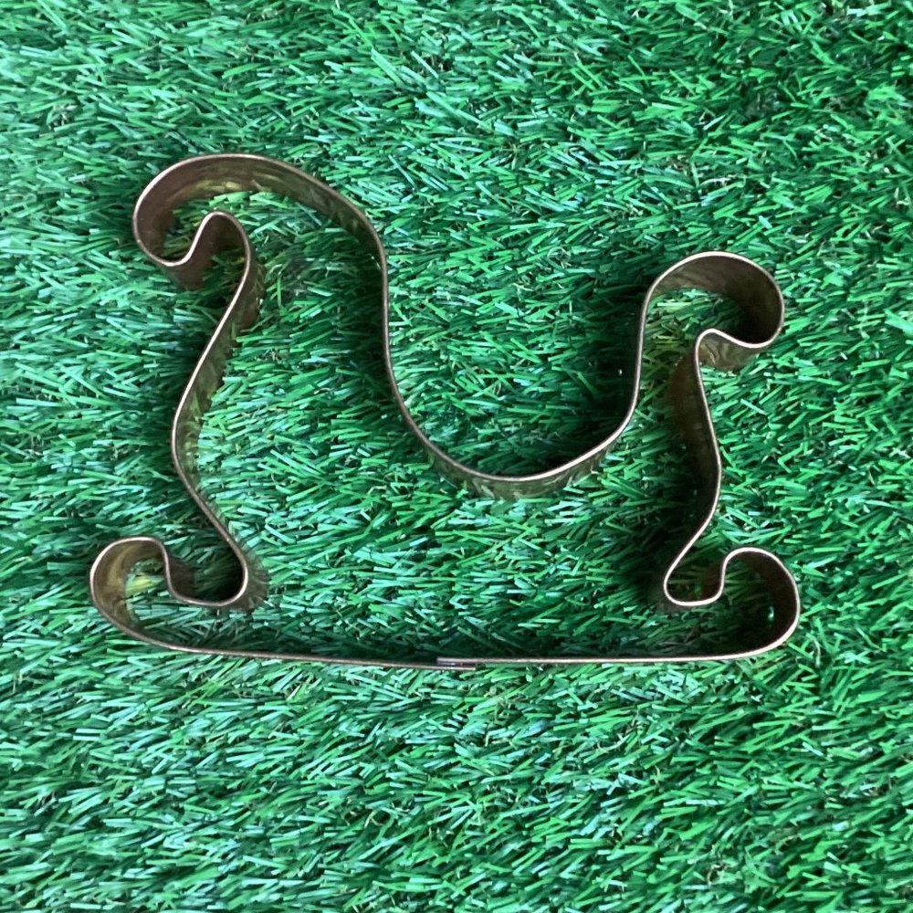 Solid Copper Sleigh Cookie Mold